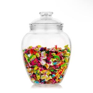 Candy & Cookie Jar with Lid, 1 Gallon Acrylic Clear Apothecary Jar